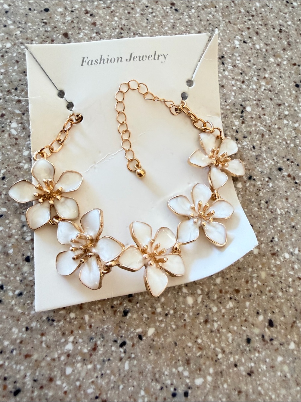 Fashion Jewelry anklet White Floral